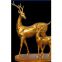 Modern bronze deer animal sculpture