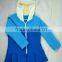 New style ruffle Knitted plain baby girl kid children long sleeve frozen elsa hooded fleece jacket sweatershit coat for winter