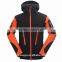 Orange Black Men Fleeced Waterproof Cycling Sportl Jacket/wikse Oft Shell Outdoor Climbing Hiking Climbing Windbreaker Hoodies