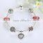 DIY Sterling Silver Love Heart Charms Bangle with Silver Clasp,18cm 19cm 20cm