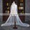 HSP1702 Luxury Real Photo Wedding Veils 3 Meters Long Lace Appliqued Bridal Veil