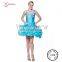 L-14118 latin blue dress with solid flower