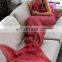 Stuffed soft mermaid tail blanket