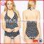 2015 Maternity Halter Tankini In Spot Print Sexy One Piece Swimwear