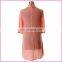 elegant chiffon lady dress long sleeves with tippet