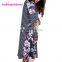 India Style Fashion Black Long Sleeve Casual Loose Women T Shirt Dress