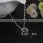 Crystal Cube Clavicle Diamond Necklace