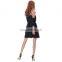 Kate Kasin Sexy Women's Summer Open Shoulders Cold-Shoulder One Piece Black A-Line Dress KK000643-1