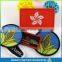 die cut shape with logo book and bird woven military emblems