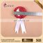 High quality printable ribbon rosette round satin ribbon badge