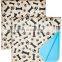 Printed Washable Durable Micro minky sublimation Dog blanket with Dog Paw