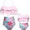 Mommy and Me Swimsuits High Waisted Family Matching Swimwear Baby Girls Floral  Bikini Set