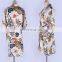 New Women Chiffon Beach Kimono Cardigan Bird Leaves Print Open Front Holiday Loose Thin Blouse Beachwear Cover Up