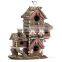 Custom Logo Rustic Hanging Wooden Bird House