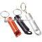 Aluminum waterproof gift mini keychain light bottle opener