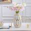Nordic Ins Style Gild Large White Gold Chinese Jingdezhen Ceramic Flower Vase For Hotel Decor