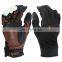 MAXIPACT hot sale sheepskin leather anti-slip work half gloves with custom logo