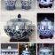Traditional chinese small blue and white ceramic urn jars