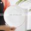Nordic Luxury Porcelain Dinnerware Ceramic Wedding White Gold Dinner Plate For Horeca