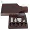 Classic Rubber Wood Printing Cheese Cutting Board with Grooves  Handles and Knives