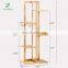 Bamboo 5 Tier 6 Potted Plant Stand Rack Multiple Flower Pot Holder Shelf Indoor Outdoor Planter Display Shelving Unit