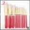 High Quality Private Label Wooden Handle White Hair Makeup Brush Set