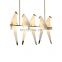 Creative LED Bird Design Pendant Light Hotel Restaurant Lobby Bedroom Metal Gold Chandelier Lamp
