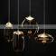 Modern Glass Indoor Pendant Lighting LED Hemp Rope Hanging Lamp Industrial Modern Chandelier for Home