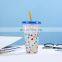 Wholesale 24Oz Reusable Swirl Tumbler Custom Logo Drinkware Magic Stadium Cold Coloring Changing Plastic Cups With Lid