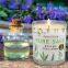 Home Decoration Glass Scented Candles Four-piece Soy Bean Wax Plant Essential Oil Luxury Scented Candle Set