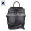 Custom Made Flap Closure Type Latest Fashion Style All Season Used High Black Fittings Genuine Leather Backpack for Sale