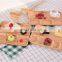 Multifunctional Square Lattice Bread Fruit Snack Food Bamboo Serving Tray