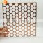 Aluminum 3mm copper anodized hexagonal perforated metal screen wholesale