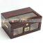 for xiga Hot Sales New Design Glass Top Fashion digital hygrometer Cedar Wooden Square Cigar Humidor