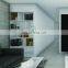 New Prefabricated Industrial Concrete House Decorated with Wood Louvres 2 Storey Modern House in Thailand