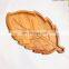 Hot Sale Handcrafted Wooden Leaf Tray, Natural Food Serving Tray Decor Tray Table Vietnam Supplier