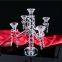 Factory Supply New Design Table Top Hanging Crystal Beads Crystal Chandelier Lighted Wedding Centerpiece