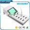 EU US UK 10 USB Port travel Home Wall Charger Adaptor with Screen Display AC To USB power socket Station For ALL phone tablet