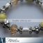 2015 fashion mixed color crystal freshwater pearl bracelet
