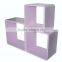 Set 3 Pink Display Cube Shelf for Storage