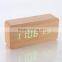 HOT !!!LED clock bell wood creative LED clock acoustic wooden clock