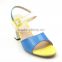 elegant thick middle heel multicolor sandals for lady