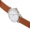 Casual lifestyle timepieces polished steel case japan movement italian tan leather band watch