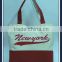 canvas Two Tone Accent Tote bag with embroidery