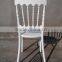 New white napoleon chair with seat pad