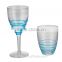Promotional Gift PS Swirl Wine Glass Plastic Swirl Tumbler Plastic Goblet with Different Color