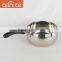 Korean style Stainless steel #201 raw material Pearl milk pot with glass lid