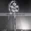 Rectangular clear acrylic trophy award, plexiglass sign display stands