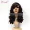 Hot selling middle length black curly hair cheap fashion wig wholesale