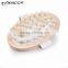 Wood short handle massage body brush